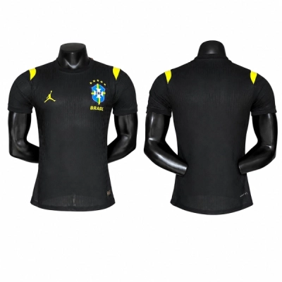 2026 Player Version Brazil Training Kit Black Jersey 01