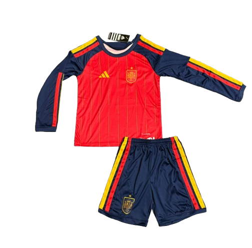 2026 Kids Spain Home Jersey Long-sleeved