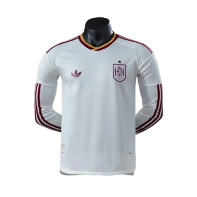 Spain 2026 Away Player Version Long Sleeve Jersey 01