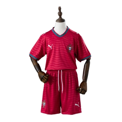 2026 Portugal Home Kids Kit Jersey 01