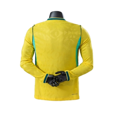 Brazil 2026 Home Player Version Long-Sleeve Jersey 02