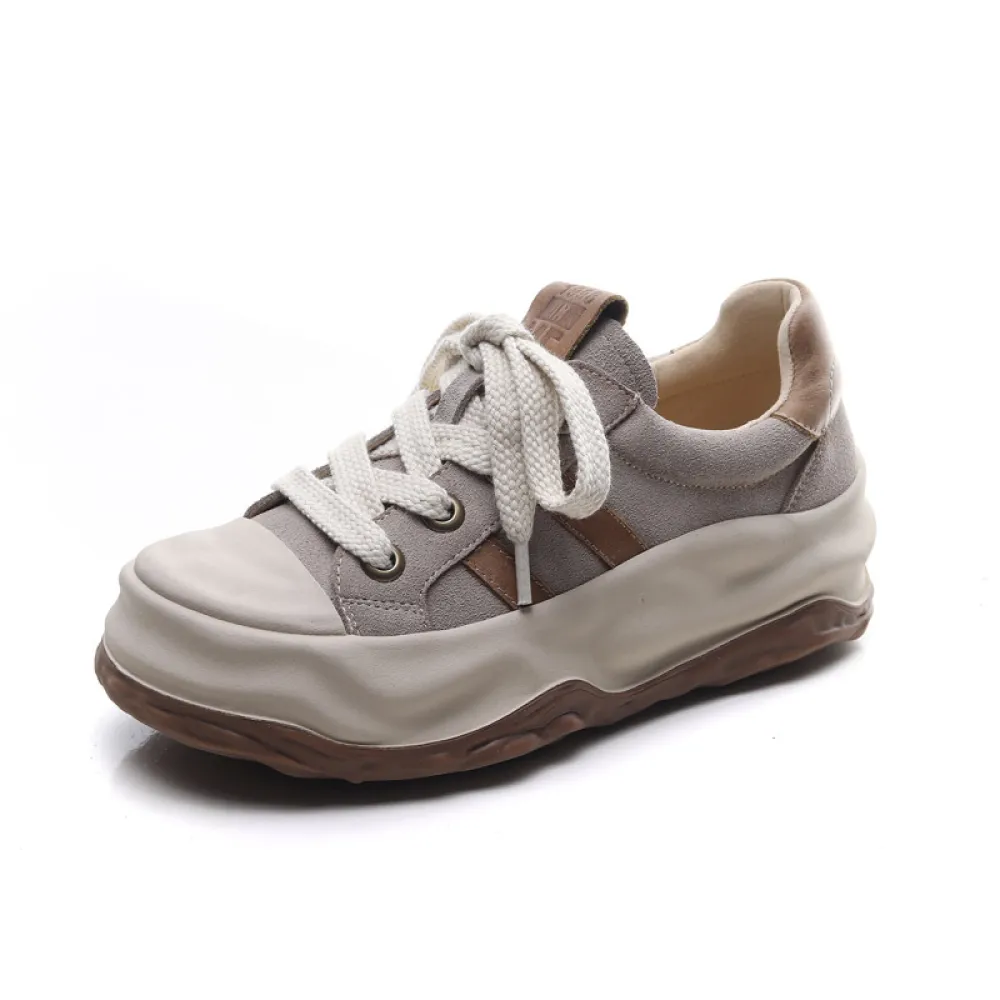 Jishu 24 new cowhide middle heel small white shoes 