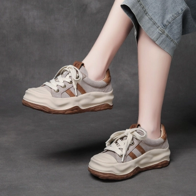 Jishu 24 new cowhide middle heel small white shoes  01