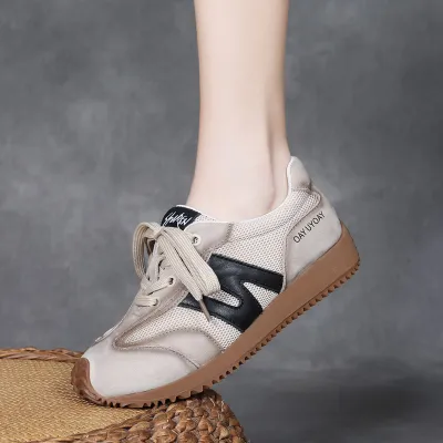 Jishu 24 spring and summer head layer cowhide white shoes 02