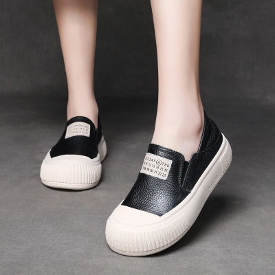 Jishu 24 spring leather thick bottom letters women's shoes 02