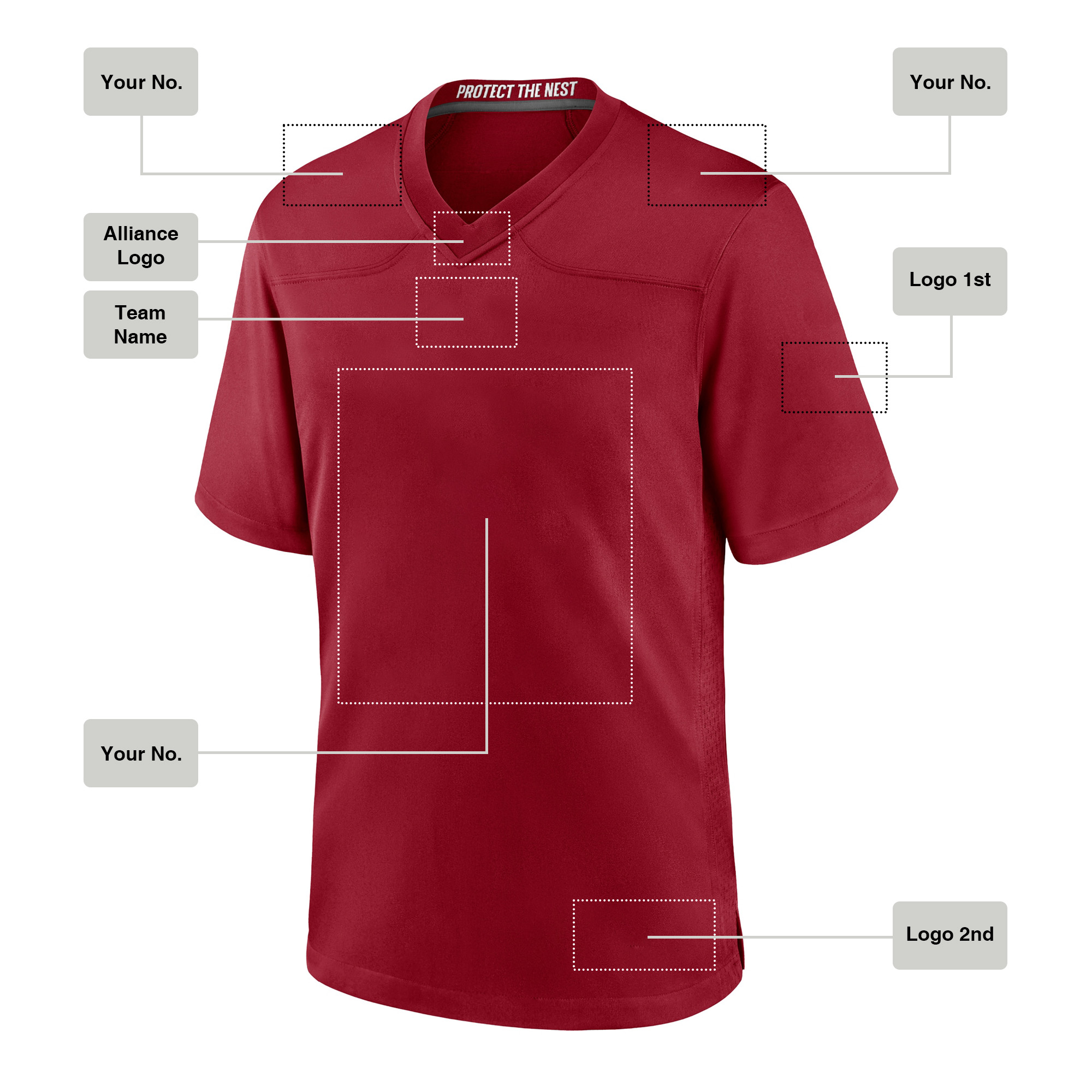 Custom  Rugby Jersey dark red style, 001