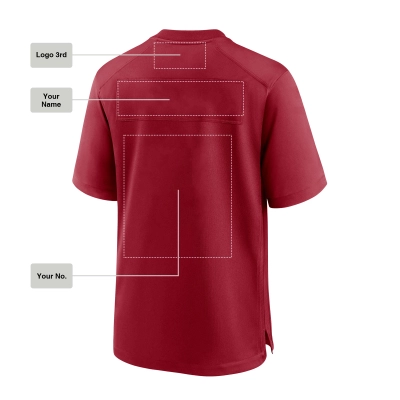 Custom  Rugby Jersey dark red style, 001 02