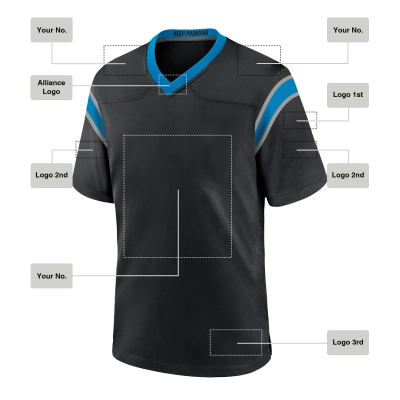 Custom  Rugby Jersey Black style, 003 01