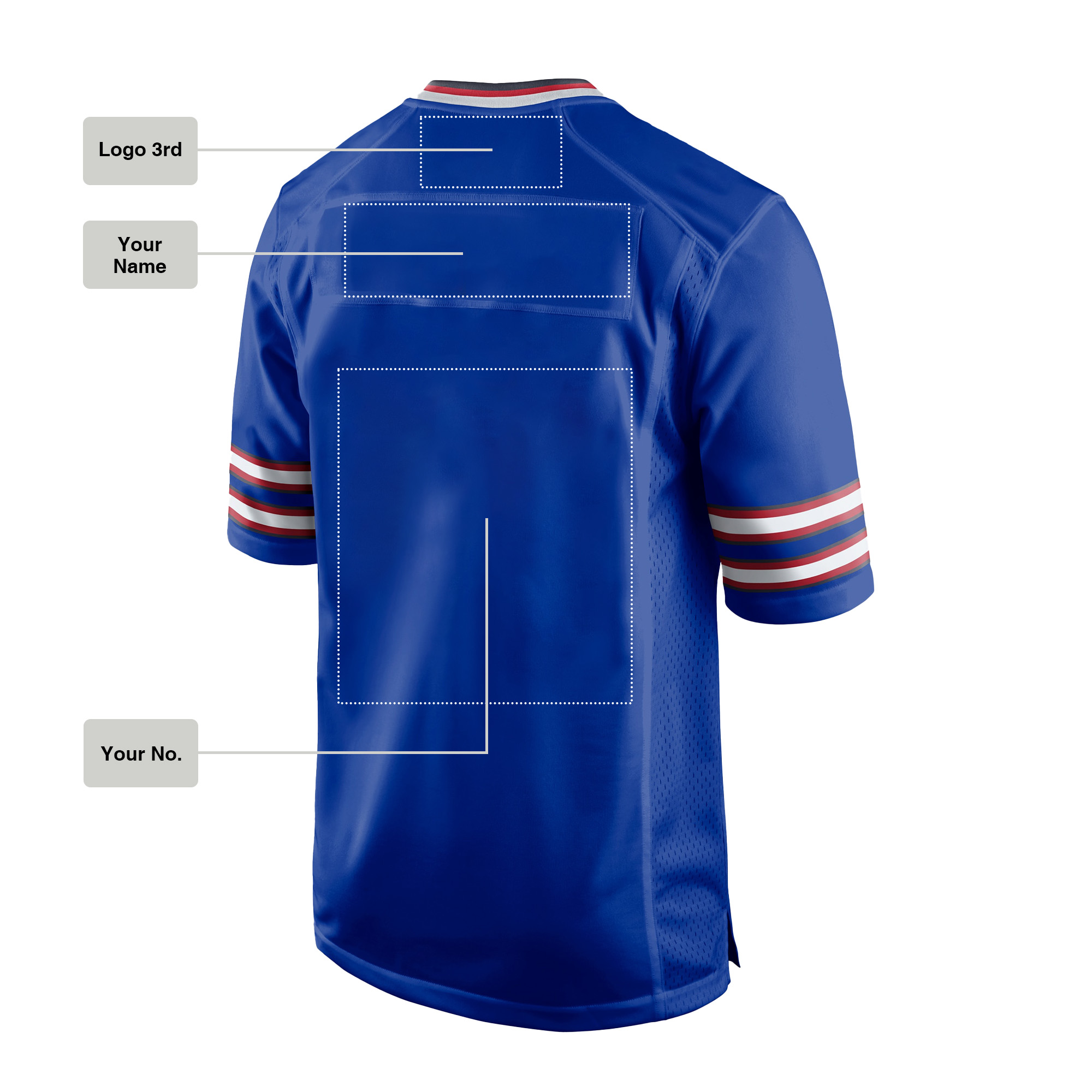 Custom  Rugby Jersey Blue style, 002