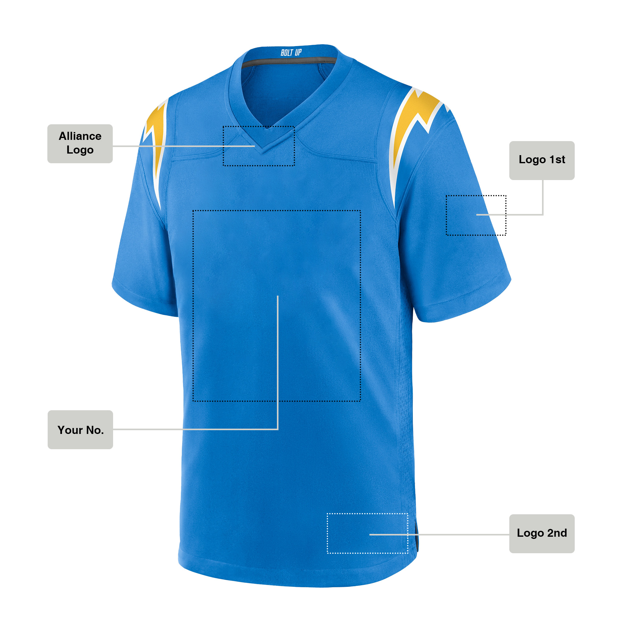 Custom  Rugby Jersey Blue style, 008