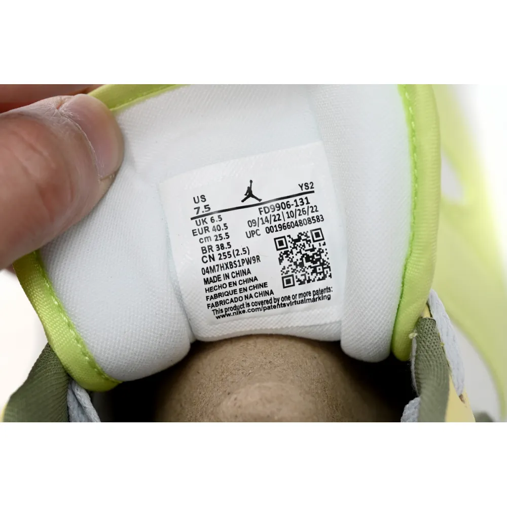 Air Jordan 1 Low Sail White Oil Green (Women's) FD9906-131