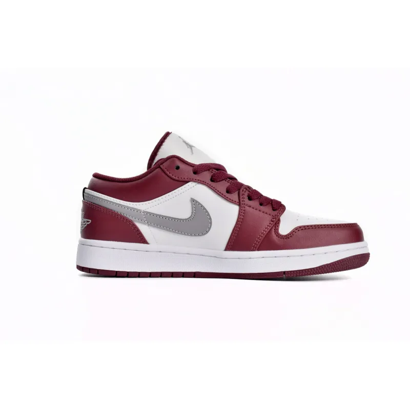 Air Jordan 1 Low White Bordeaux 553558-615