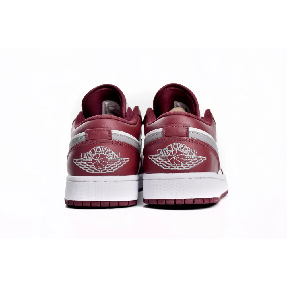 Air Jordan 1 Low White Bordeaux 553558-615
