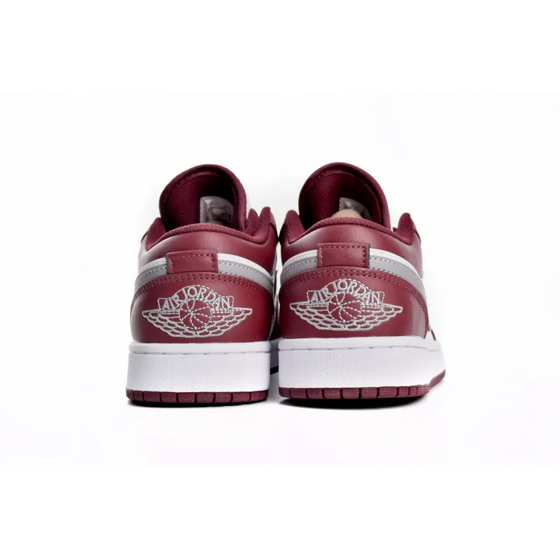 Air Jordan 1 Low White Bordeaux 553558-615