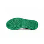 Air Jordan 1 Low White Lucky Green Tumbled Leather (GS) 553560-129