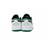 Air Jordan 1 Low White Lucky Green Tumbled Leather (GS) 553560-129