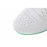 Air Jordan 1 Low White Lucky Green Tumbled Leather (GS) 553560-129