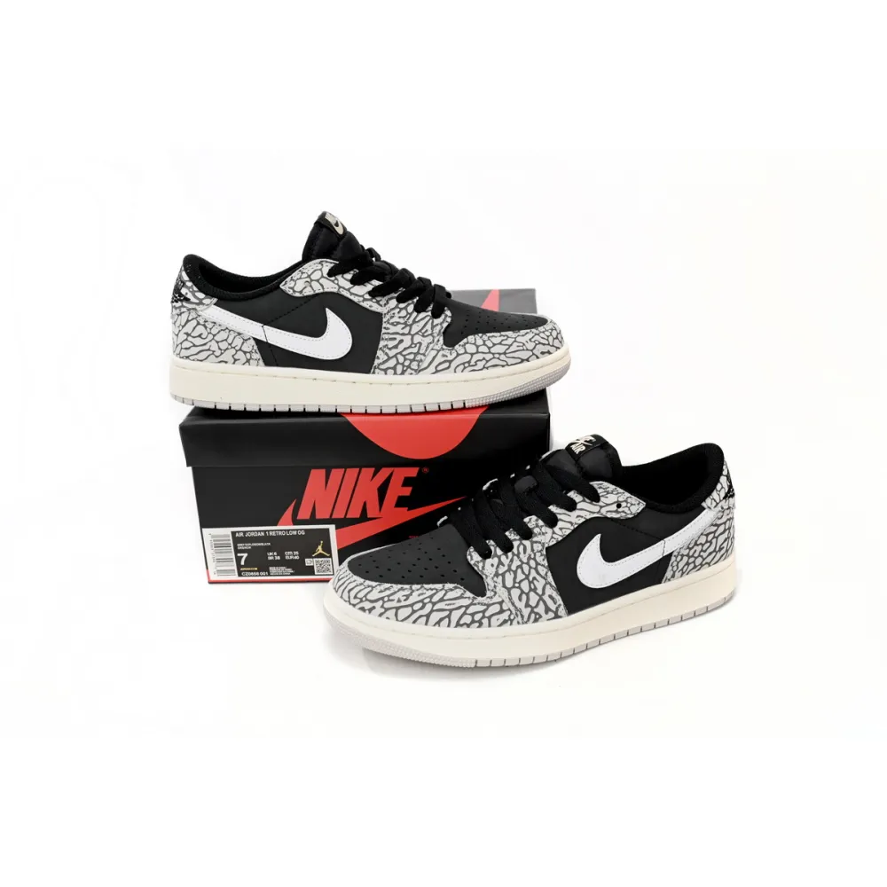 Air Jordan 1 Retro Low OG Black Cement (GS) CZ0858-001