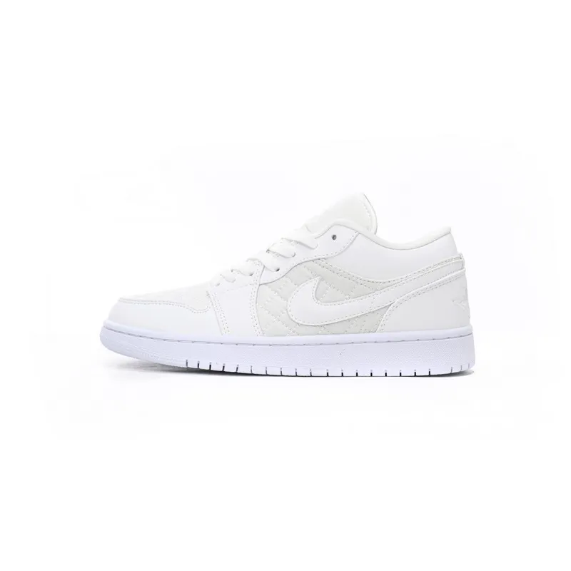  Air Jordan 1 Low Quilted “Triple White DB6480-100