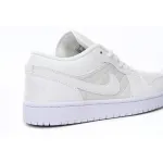  Air Jordan 1 Low Quilted “Triple White DB6480-100