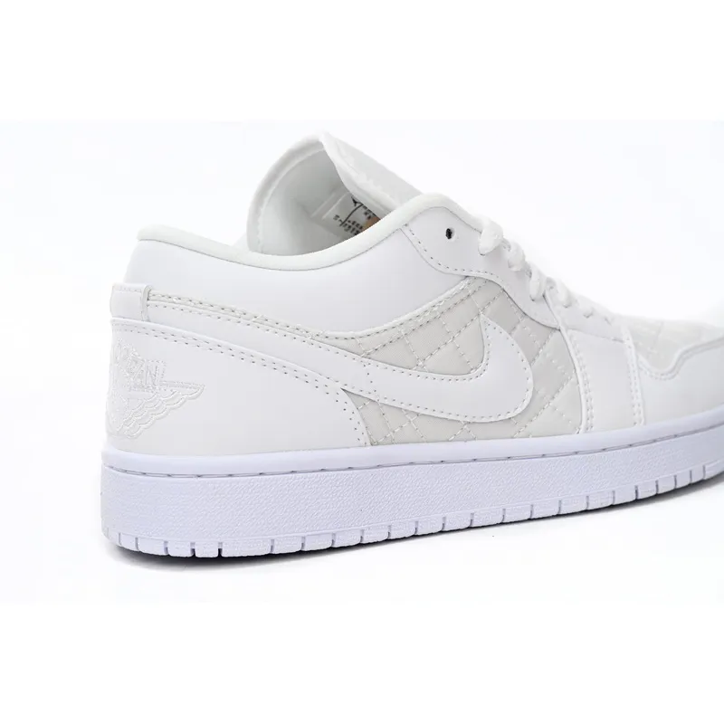  Air Jordan 1 Low Quilted “Triple White DB6480-100