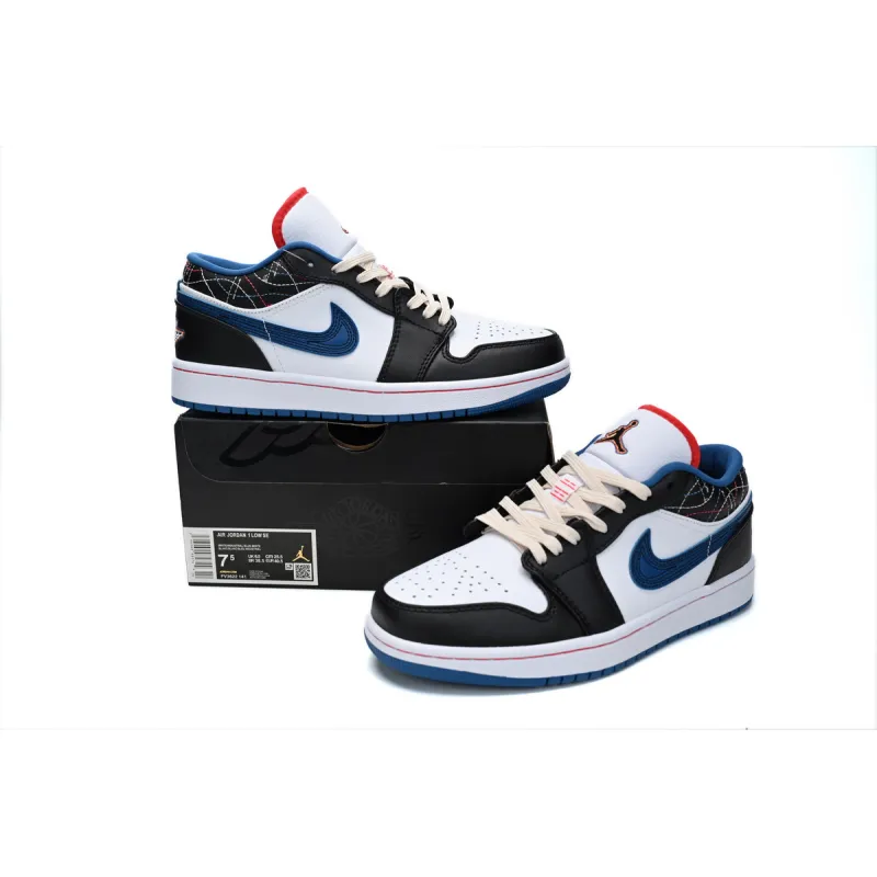  Air Jordan 1 Low SE "Black/Industrial Blue  FV3622-141