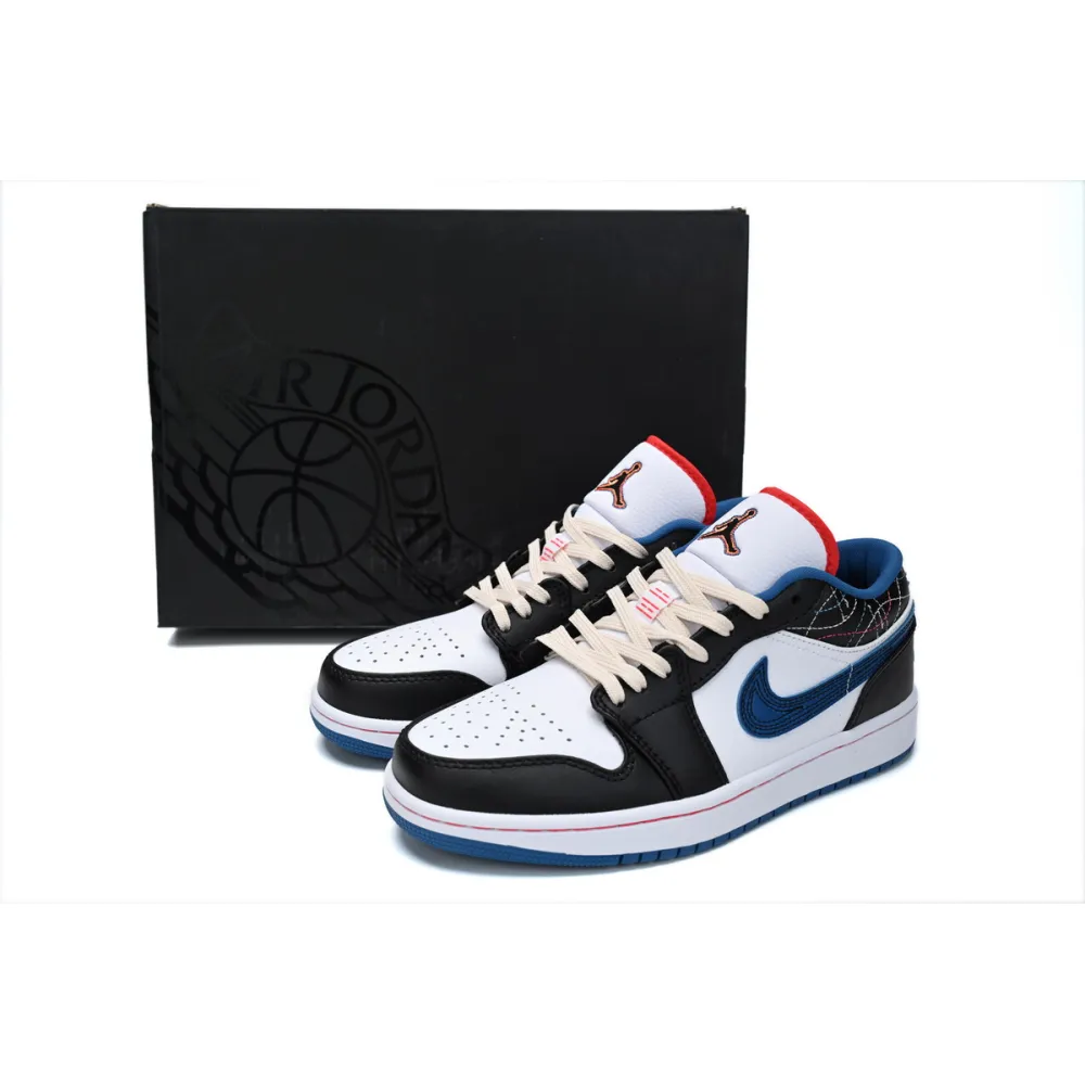  Air Jordan 1 Low SE "Black/Industrial Blue  FV3622-141