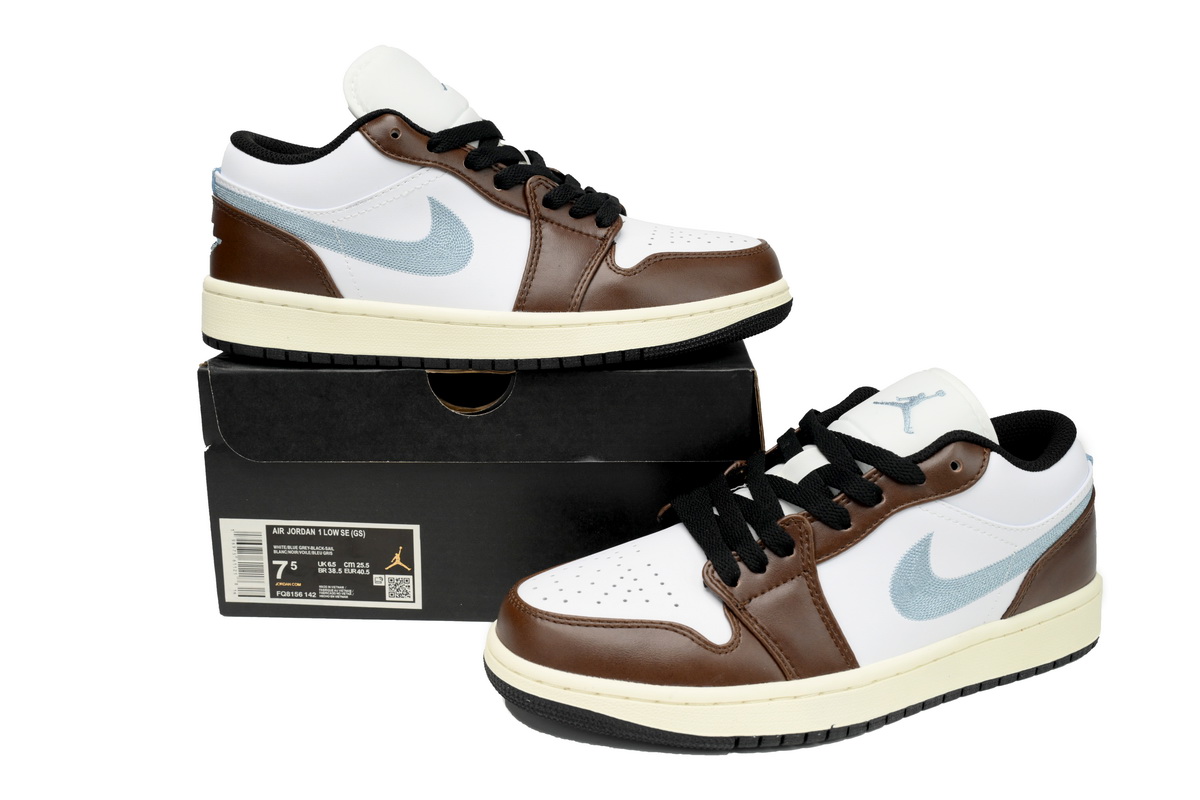  Air Jordan 1 Low SE GS 'Mocha Blue Grey'  FQ8156-142 