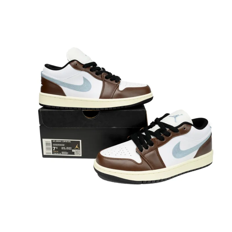  Air Jordan 1 Low SE GS 'Mocha Blue Grey'  FQ8156-142 