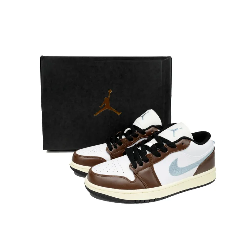  Air Jordan 1 Low SE GS 'Mocha Blue Grey'  FQ8156-142 