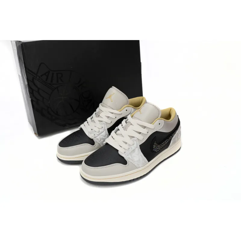 Air Jordan 1 Low Beaded Swoosh  DV1762-001