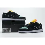 Air Jordan 1 Low Black Aurora Green Laser Orange CK3022-013