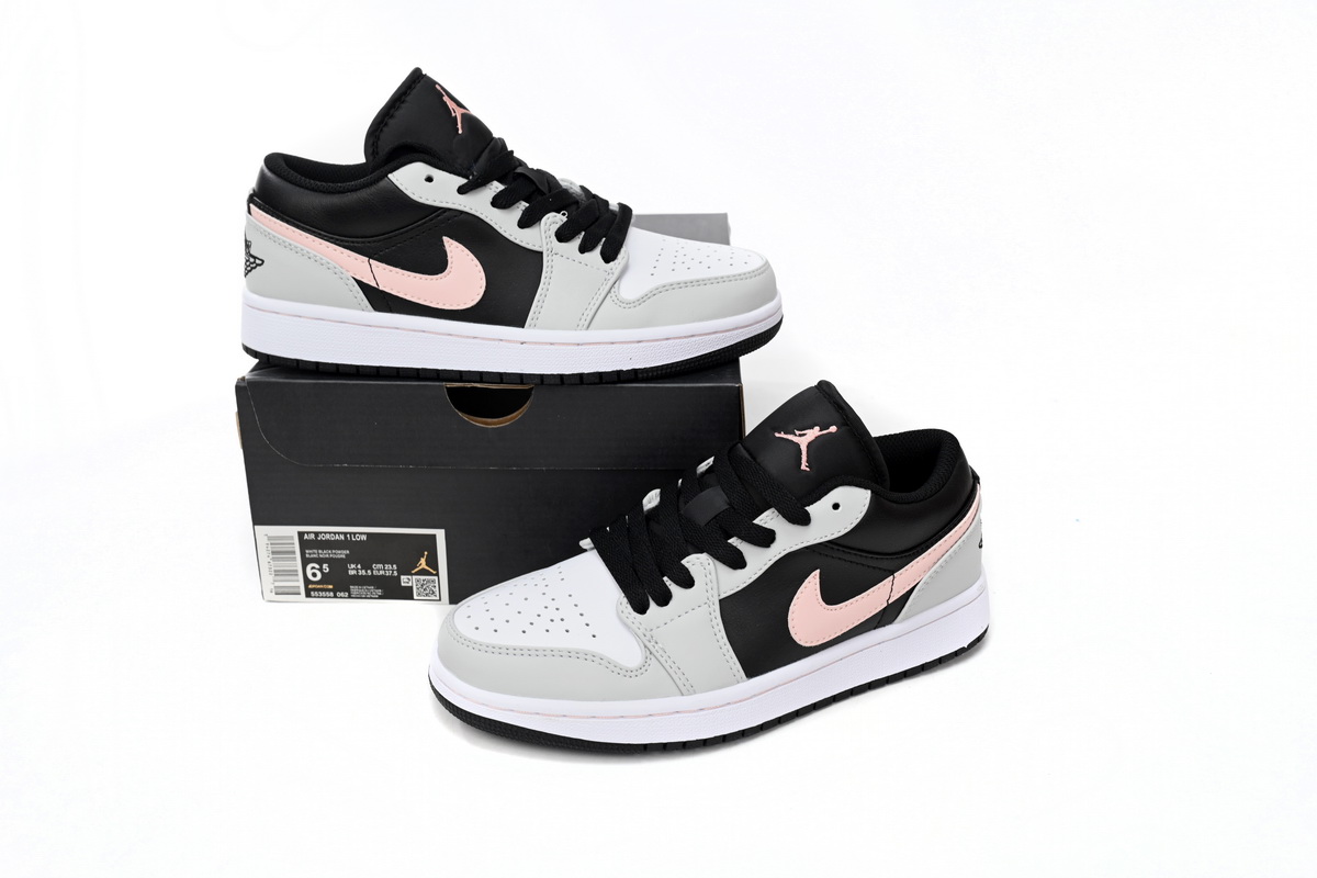 Air Jordan 1 Low Black Grey Pink 553558-062