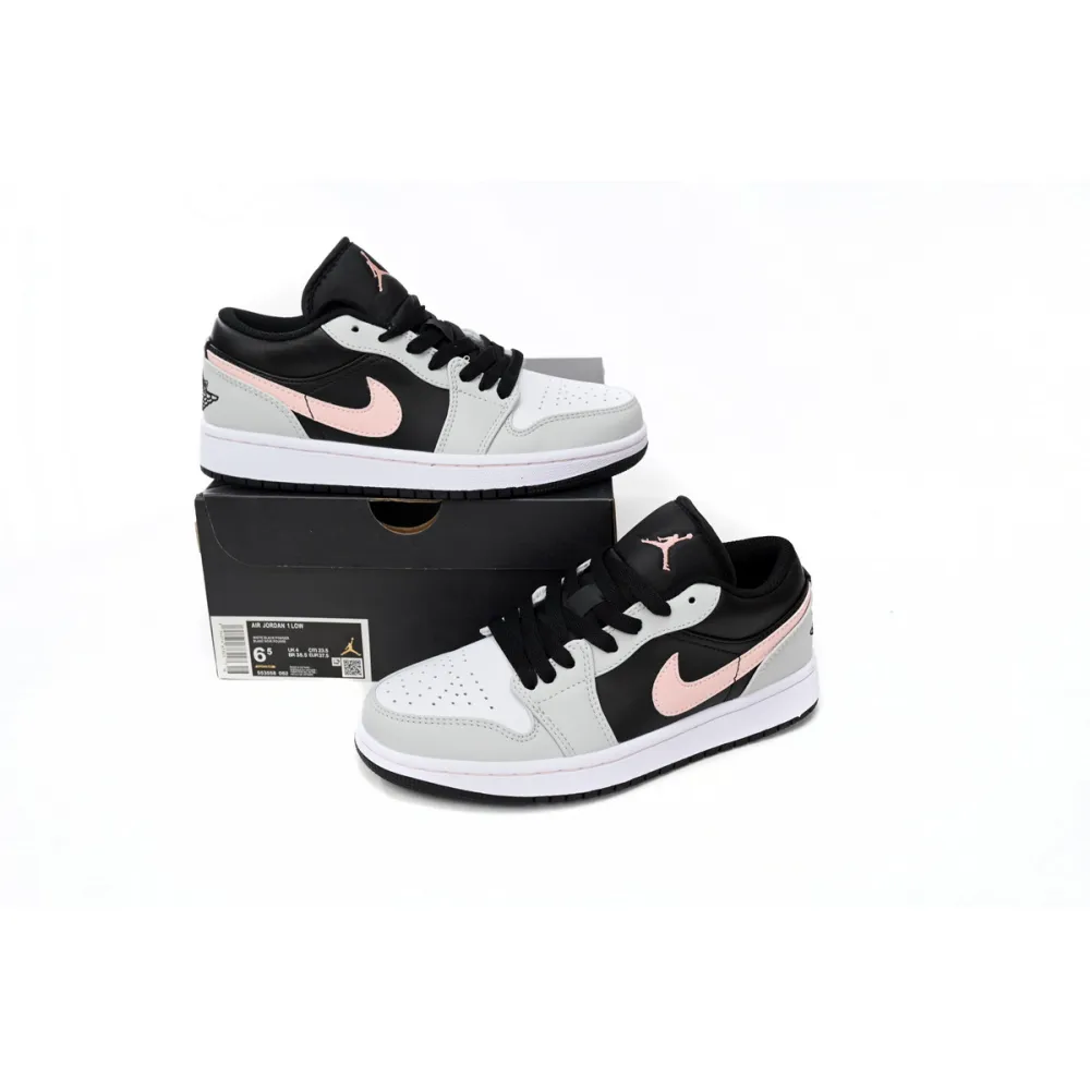 Air Jordan 1 Low Black Grey Pink 553558-062
