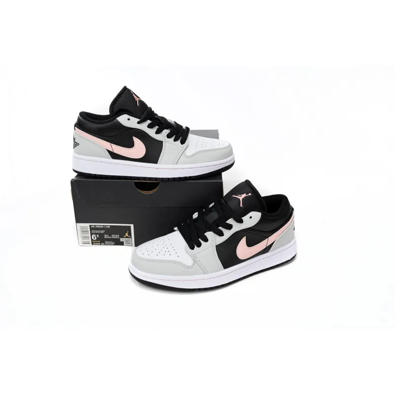 Air Jordan 1 Low Black Grey Pink 553558-062
