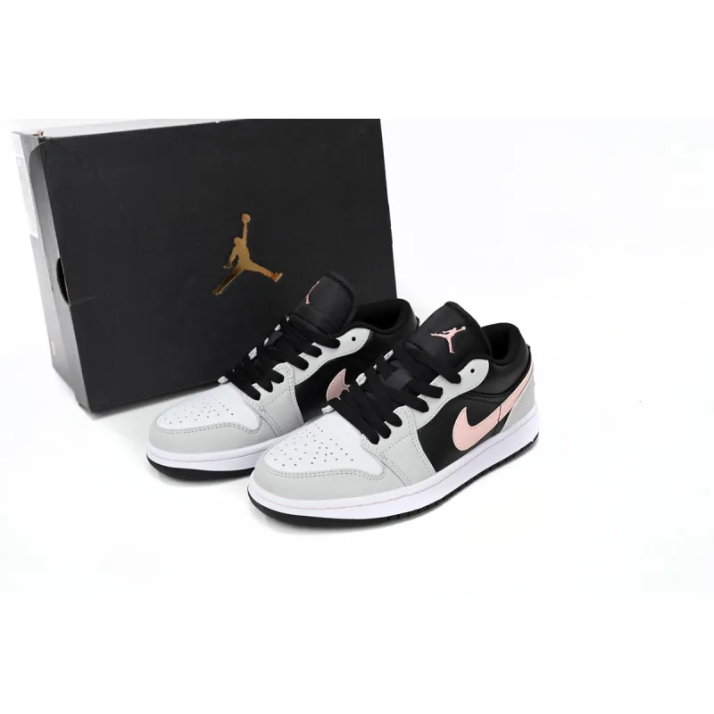Air Jordan 1 Low Black Grey Pink 553558-062