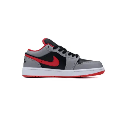 Air Jordan 1 Low Black Light Smoke Grey Gym Red 553558-060 02