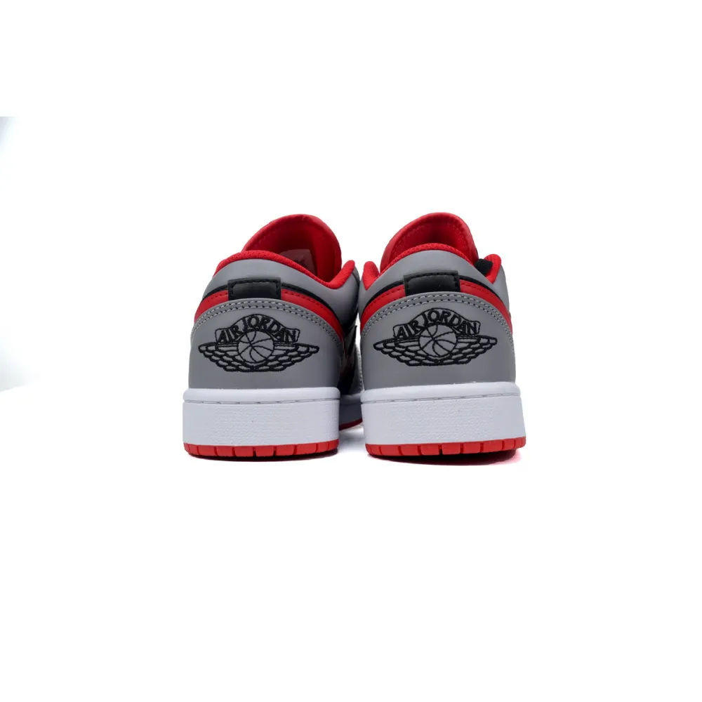 Air Jordan 1 Low Black Light Smoke Grey Gym Red 553558-060