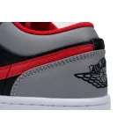 Air Jordan 1 Low Black Light Smoke Grey Gym Red 553558-060