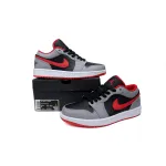 Air Jordan 1 Low Black Light Smoke Grey Gym Red 553558-060