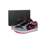 Air Jordan 1 Low Black Light Smoke Grey Gym Red 553558-060