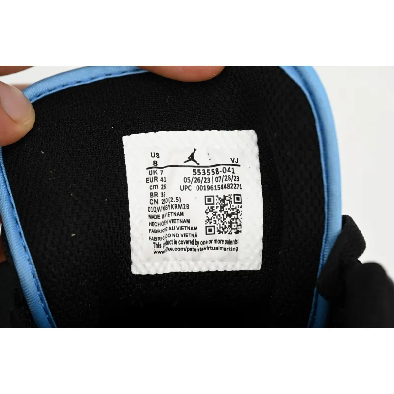 Air Jordan 1 Low Black University Blue 553558-041