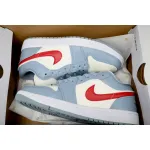 Air Jordan 1 Low Blue Whisper Dune Red (Women's) DC0774-164