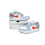 Air Jordan 1 Low Blue Whisper Dune Red (Women's) DC0774-164