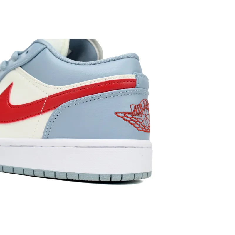 Air Jordan 1 Low Blue Whisper Dune Red (Women's) DC0774-164