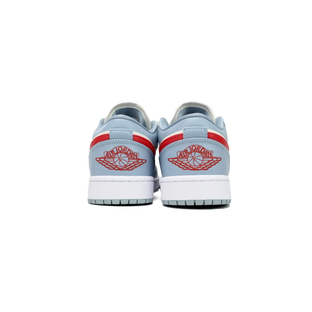 Air Jordan 1 Low Blue Whisper Dune Red (Women's) DC0774-164
