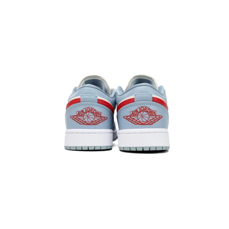 Air Jordan 1 Low Blue Whisper Dune Red (Women's) DC0774-164