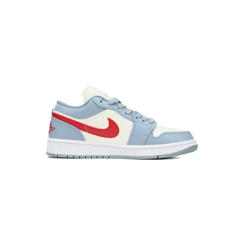 Air Jordan 1 Low Blue Whisper Dune Red (Women's) DC0774-164