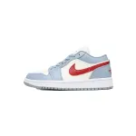 Air Jordan 1 Low Blue Whisper Dune Red (Women's) DC0774-164
