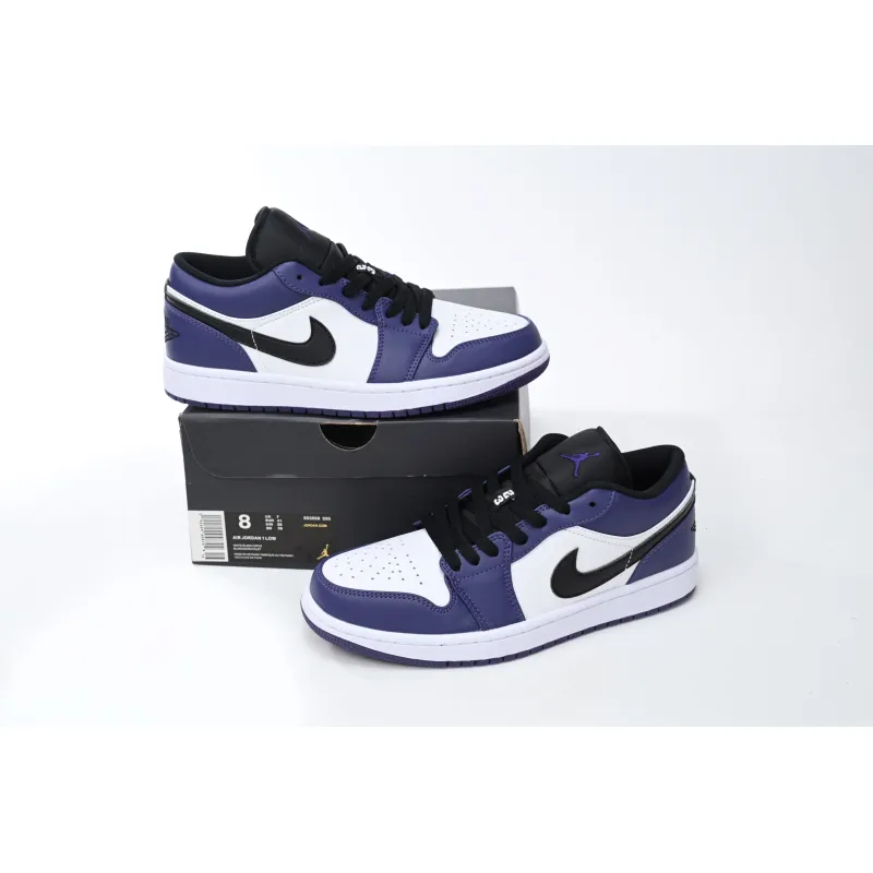 Air Jordan 1 Low Court Purple White 553558-500